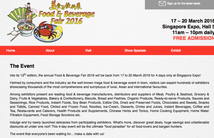 World Food Fair Singapore (2016)